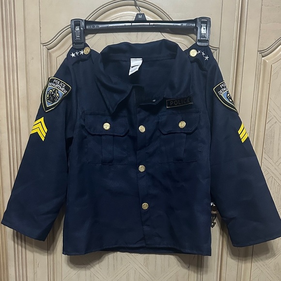 Kids Navy Police Officer Costume Jacket - Picture 1 of 5